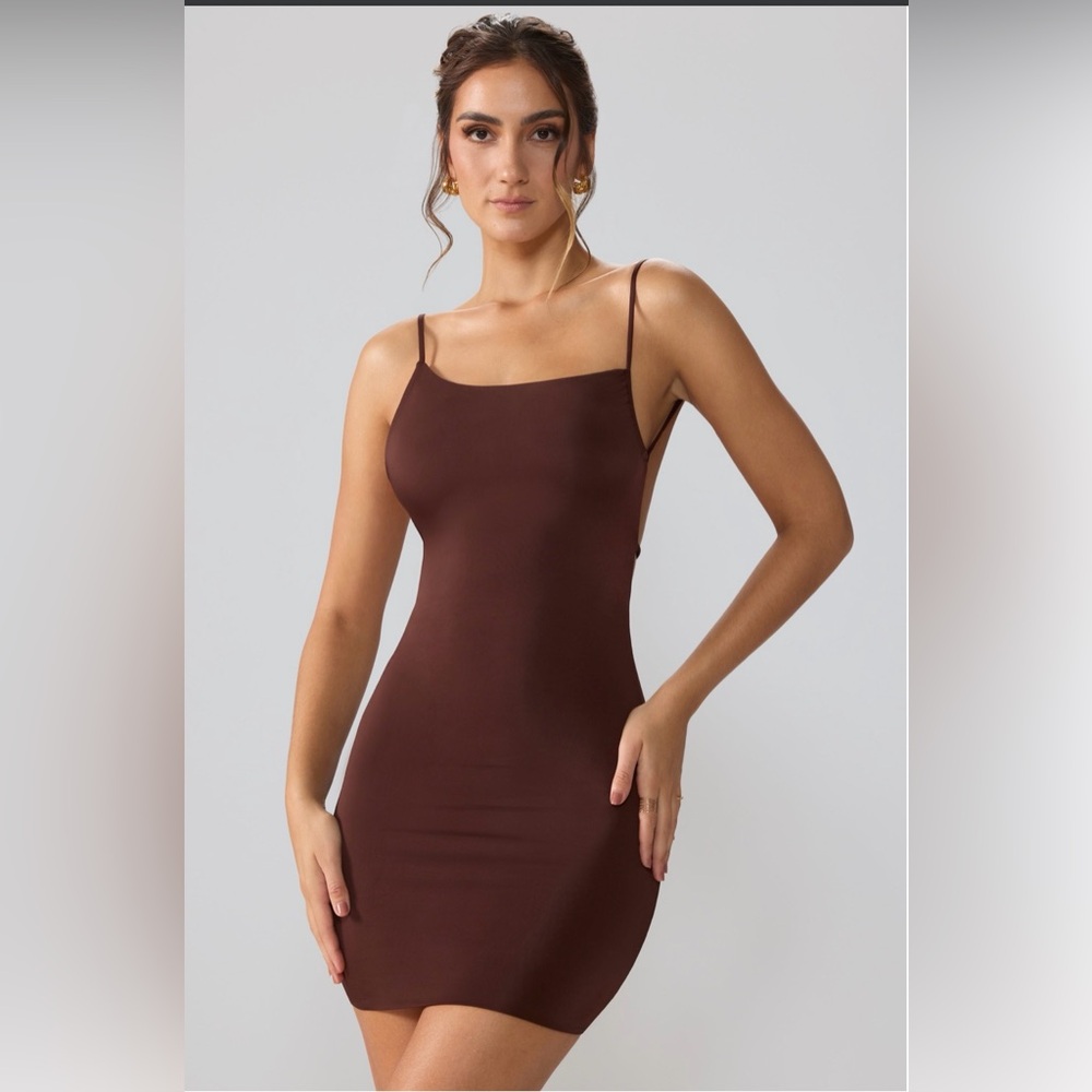 Oh Polly Brown Mini Dress